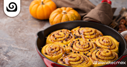 Roles de canela con calabaza veganos